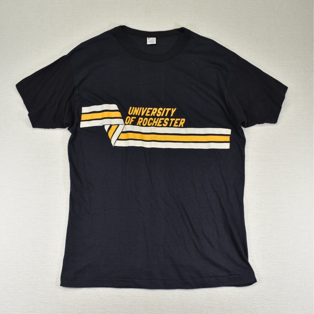 Vintage Champion University of Rochester Shirt XL Black Made in USA T-Shirt